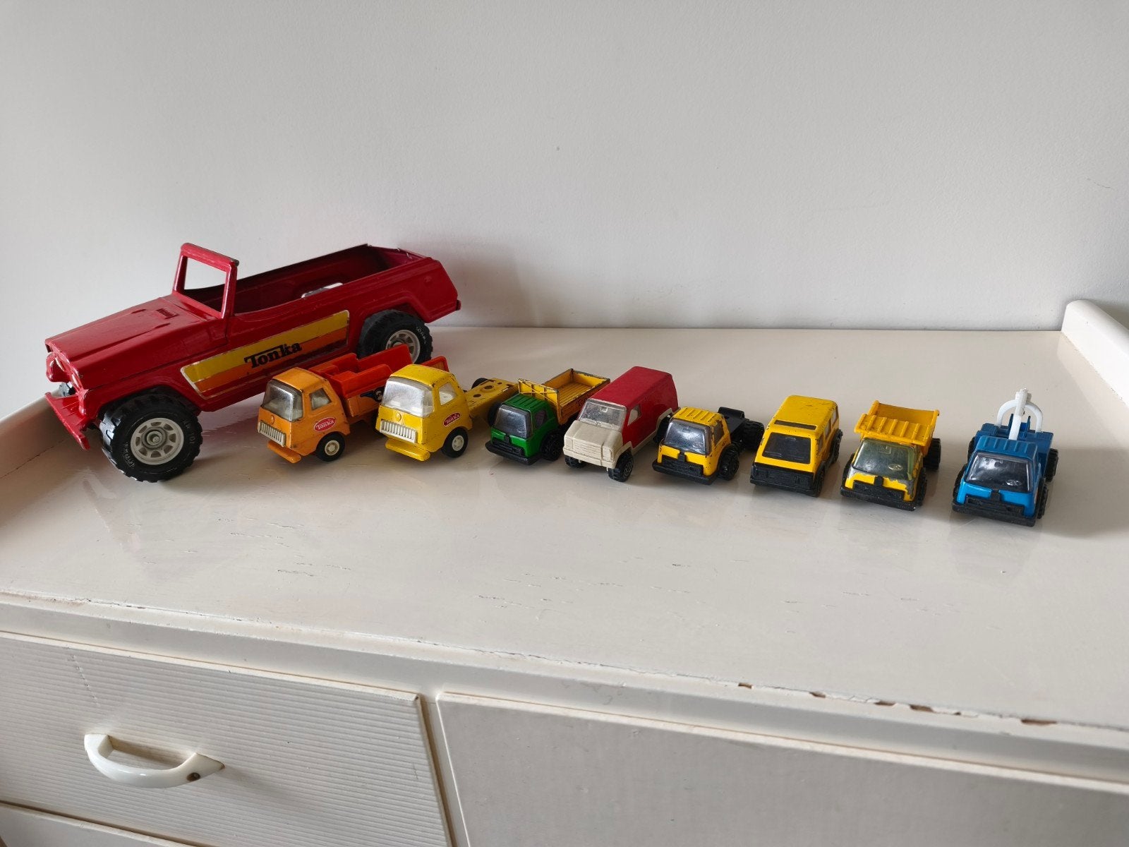 9x tonka, Ophalen of Verzenden, Gebruikt, Bus of Vrachtwagen, Overige merken