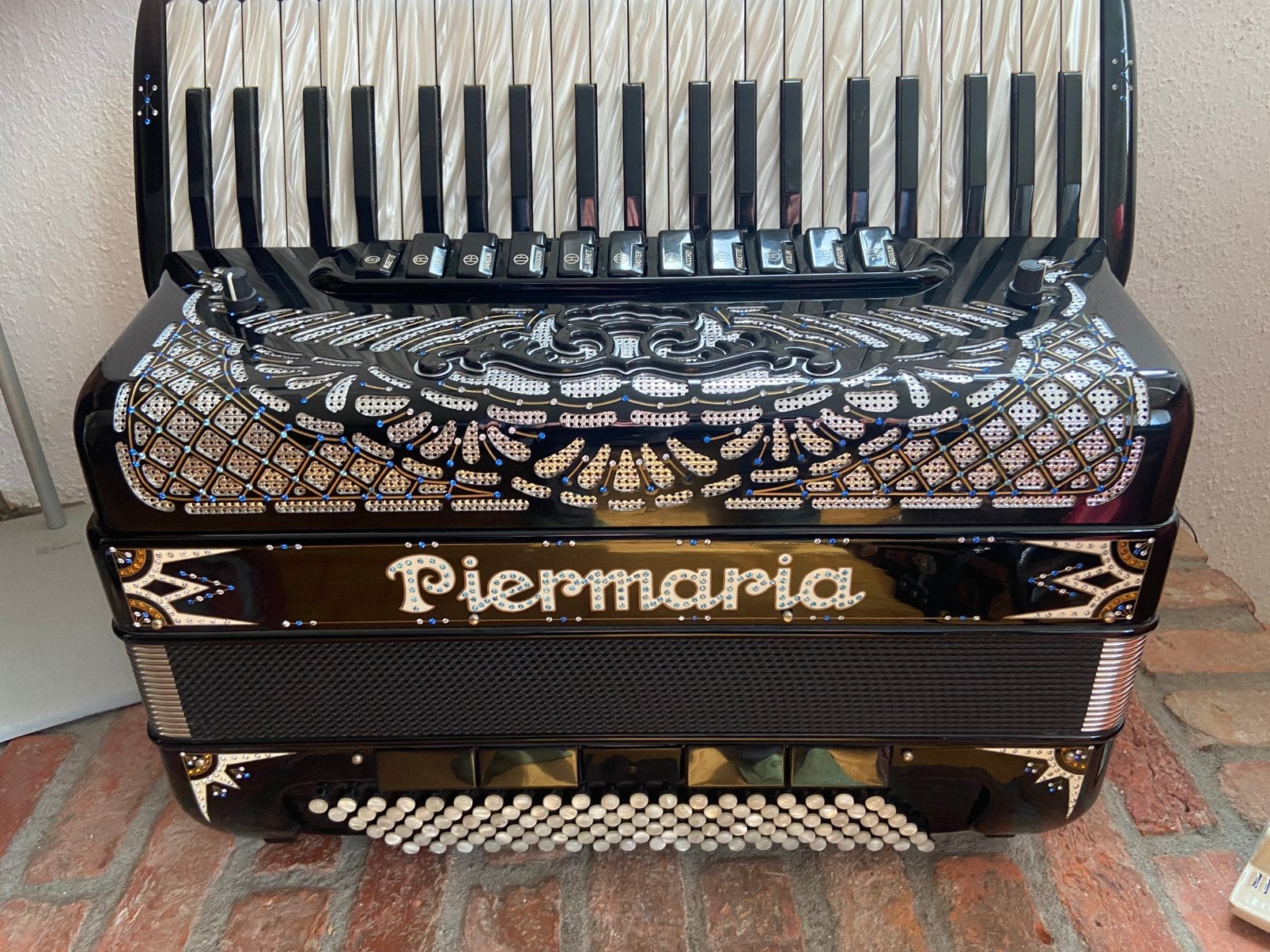 Piermaria 4 korig, Muziek en Instrumenten, Met koffer, Toetsaccordeon, Zo goed als nieuw, 120-bas