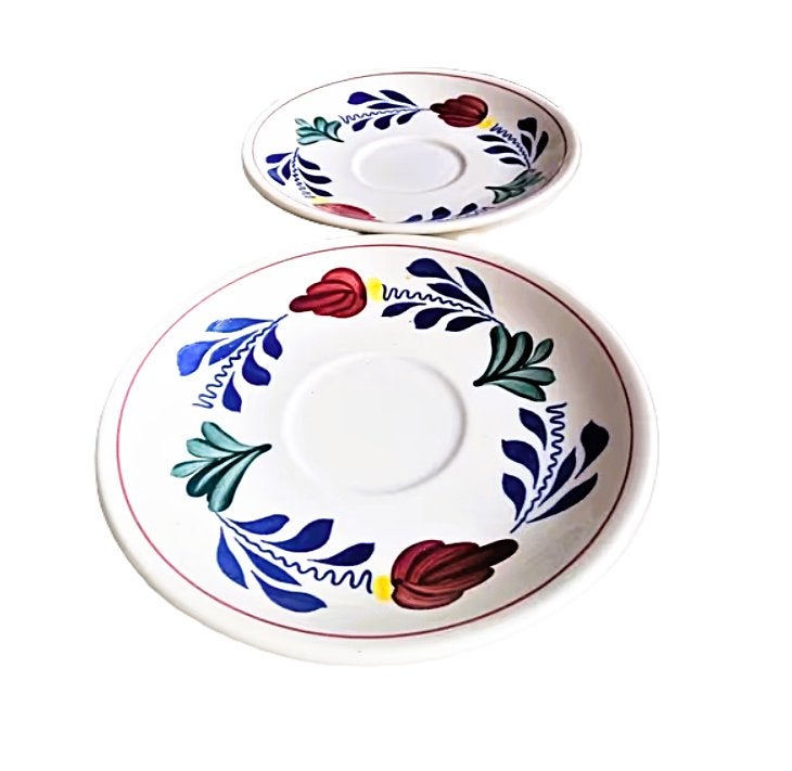 2 Boerenbont Schoteltjes-boch belguim (14,5 cm)-ZGAN, Ophalen of Verzenden