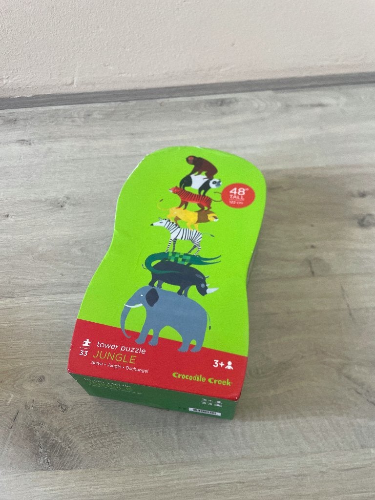 Crocodile Creek Toren Puzzel Jungle 33 stukjes, Ophalen, 10 tot 50 stukjes, Zo goed als nieuw, 2 tot 4 jaar