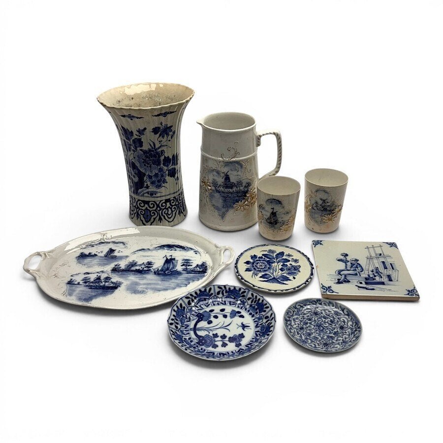 Divers o.a. Chinees 19e eeuws en Porceleyne Fles, Ophalen of Verzenden