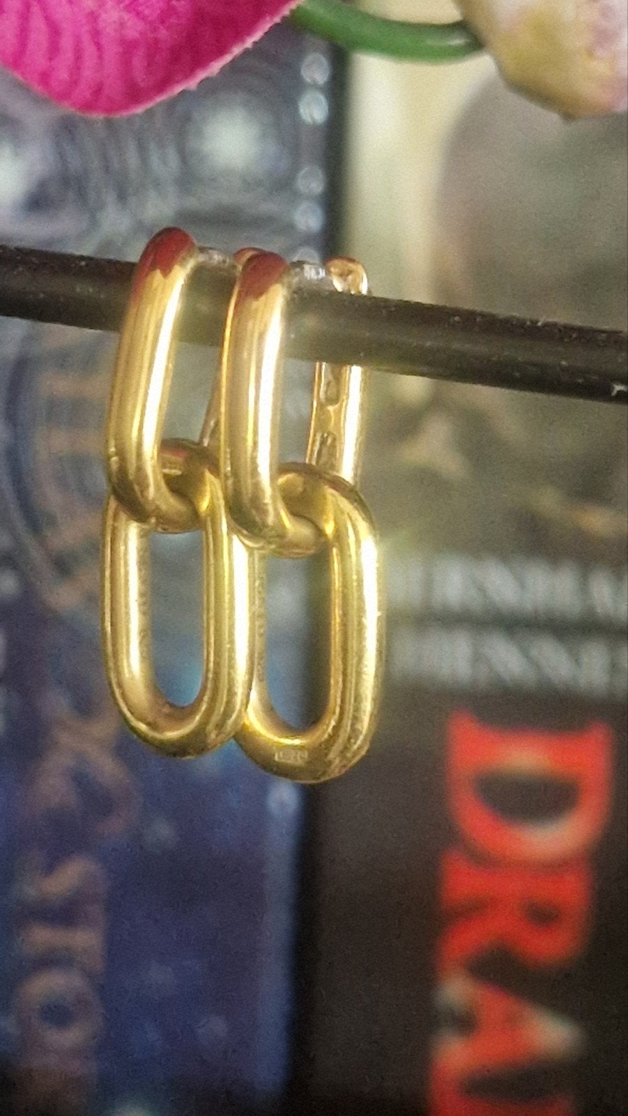 Ti Sento vergulde creolen met bedels 7831SY, Hangers, Ophalen of Verzenden, Zo goed als nieuw, Goud