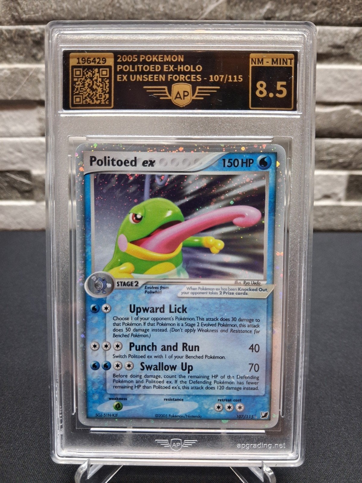 Politoed ex-Holo 2005 Pokémon EX Unseen Forces 107/115, Ophalen of Verzenden, Zo goed als nieuw