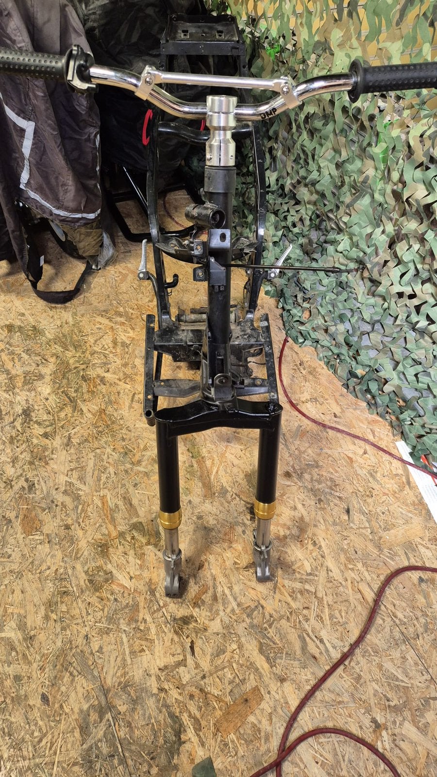 Swingarm runner frame 125cc 180cc met voorvork en stuntstuur, Ophalen of Verzenden, Zo goed als nieuw