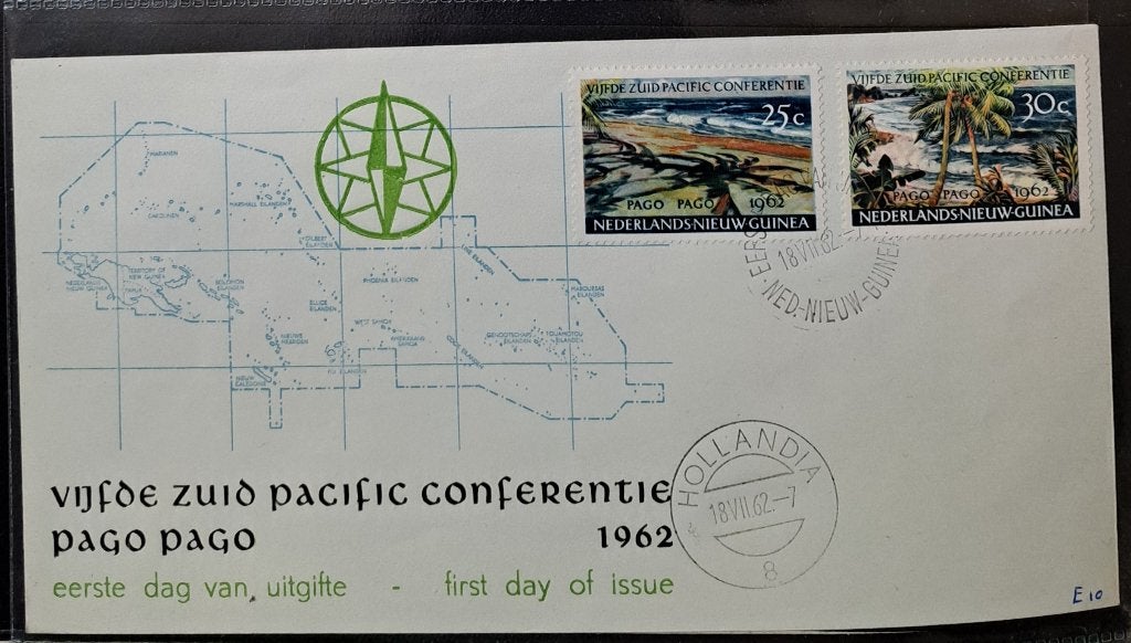 Ned.Nieuw Guinea: Pago Pago envelop 1962, Postzegels en Munten, Postzegels | Eerstedagenveloppen, Ophalen of Verzenden, Onbeschreven