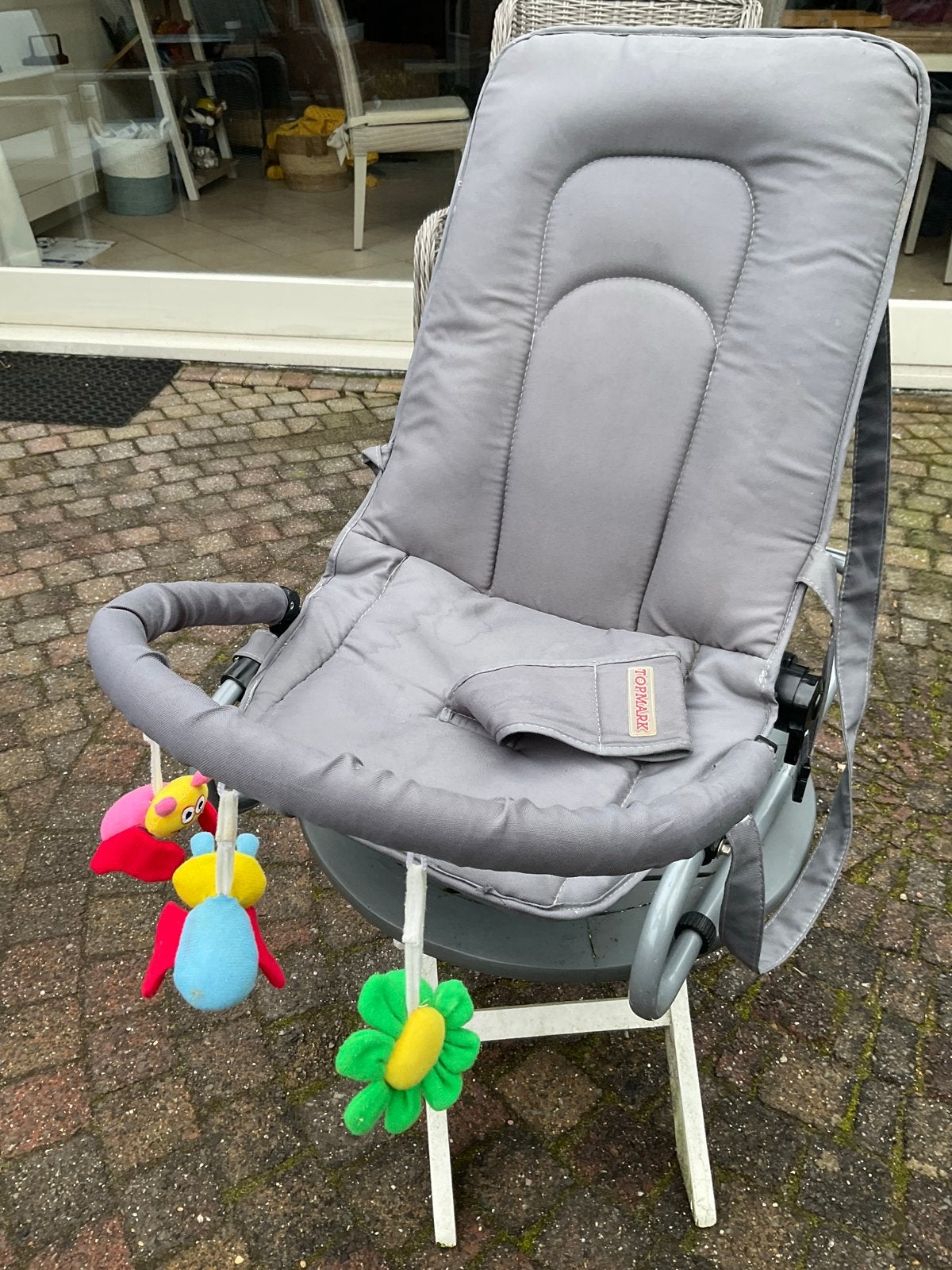 Topmark baby wipstoel - grijs, afneembare zitting, Kinderen en Baby's, Wipstoel, Ophalen of Verzenden, Topmark, Verstelbaar