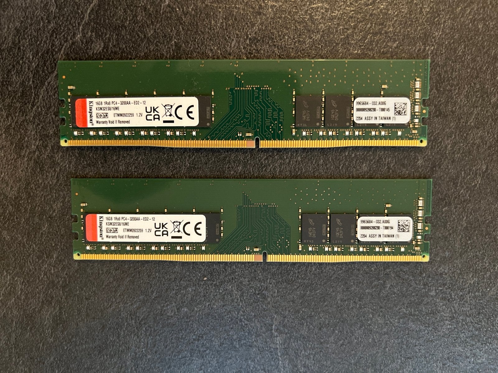 Kingston 32GB DDR4 RAM Geheugen (2x 16GB) ECC, Ophalen, 32 GB, Server, DDR4