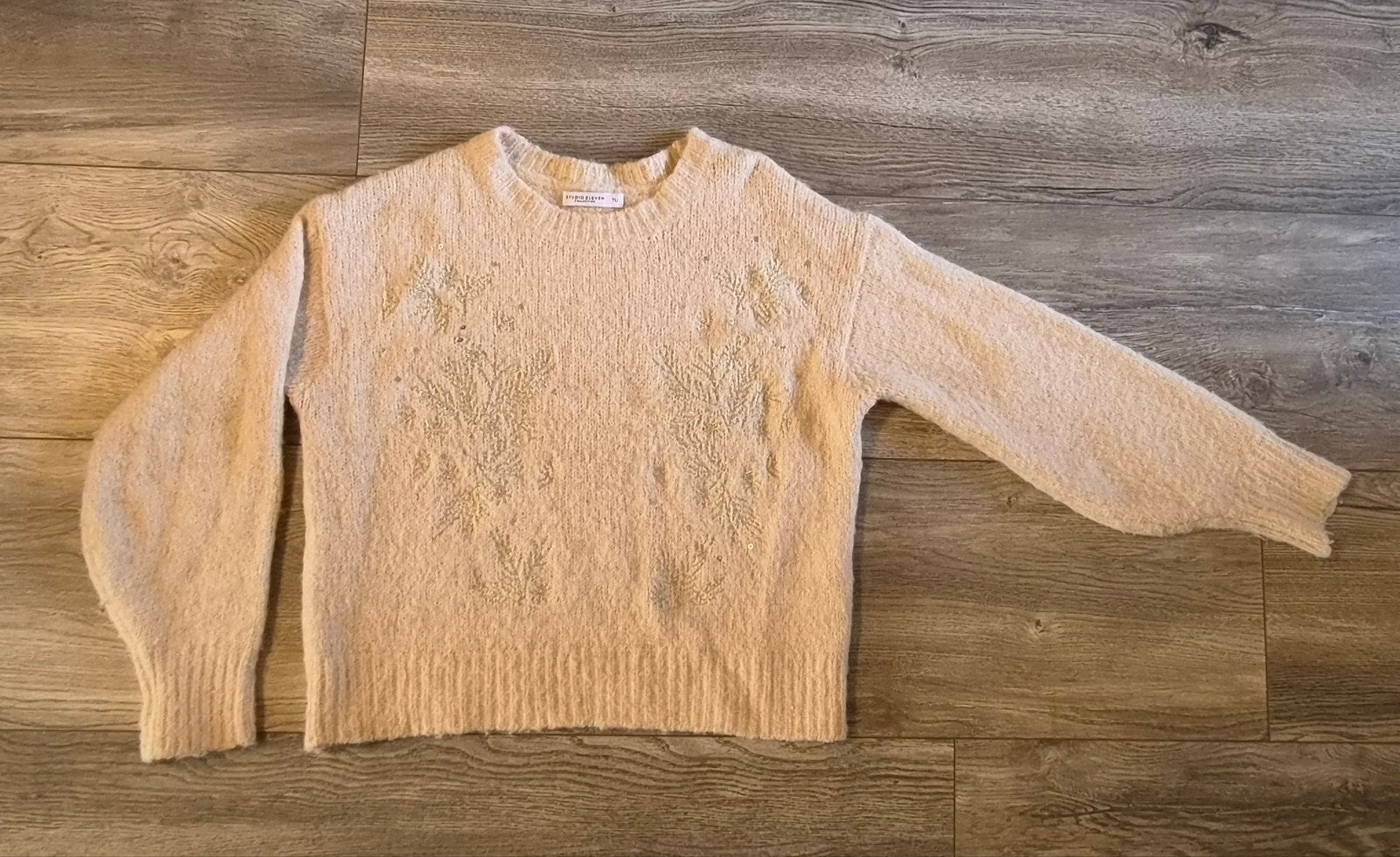 Leuke Trui met pailletten!, Studio Eleven Collection, Beige, Maat 46/48 (XL) of groter, Ophalen of Verzenden