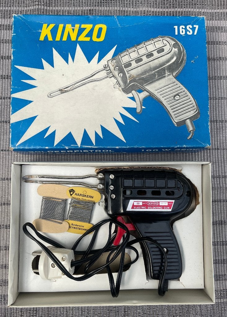 ZGAN Kinzo soldeerpistool 16S7 - 100W en 2 stuks soldeertin, Ophalen of Verzenden, Zo goed als nieuw, Overige typen, Overige merken