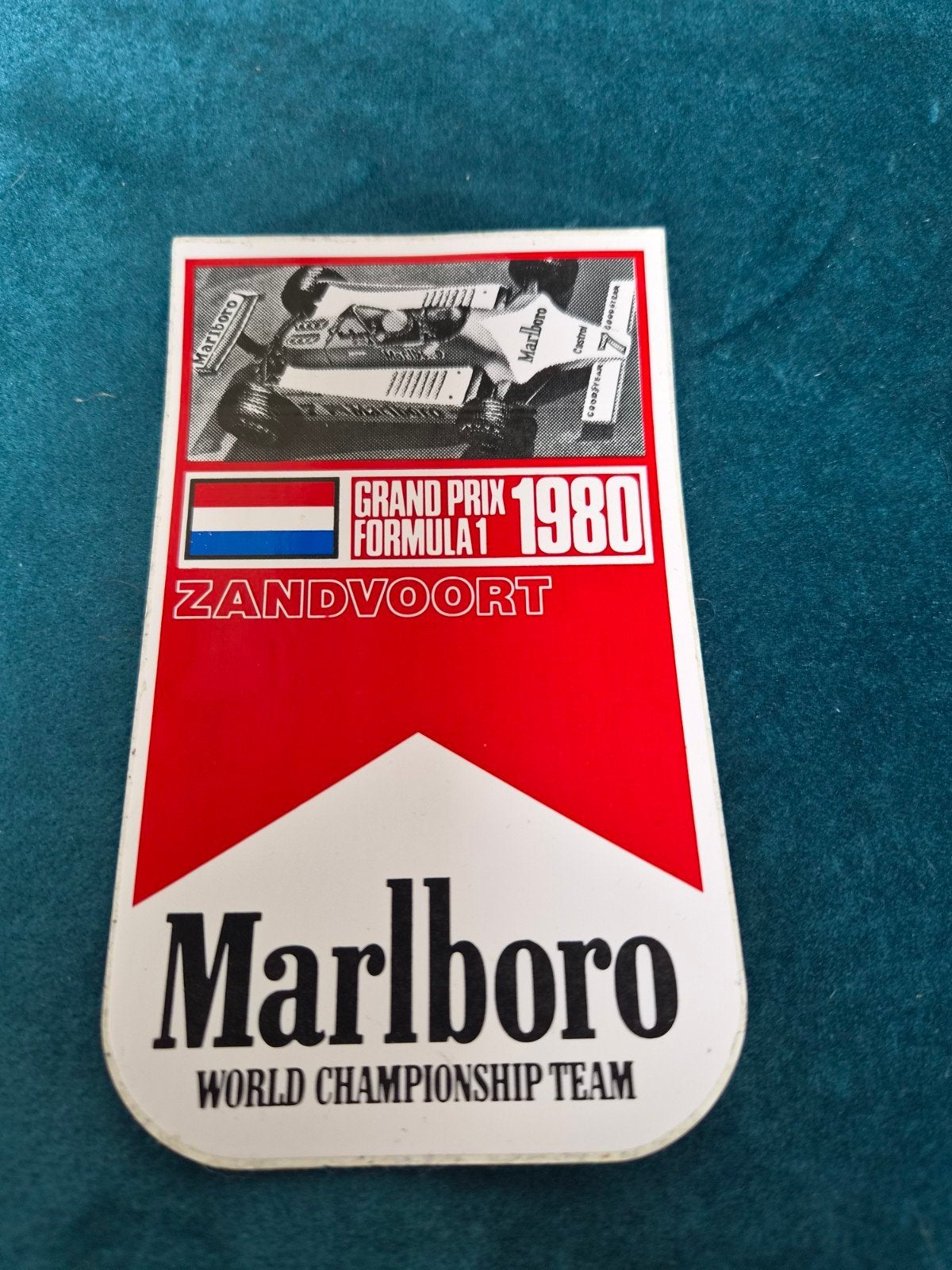 sticker Grand Formula 1 Zandvoort 1980 Marlboro, Verzenden, Zo goed als nieuw, Auto's