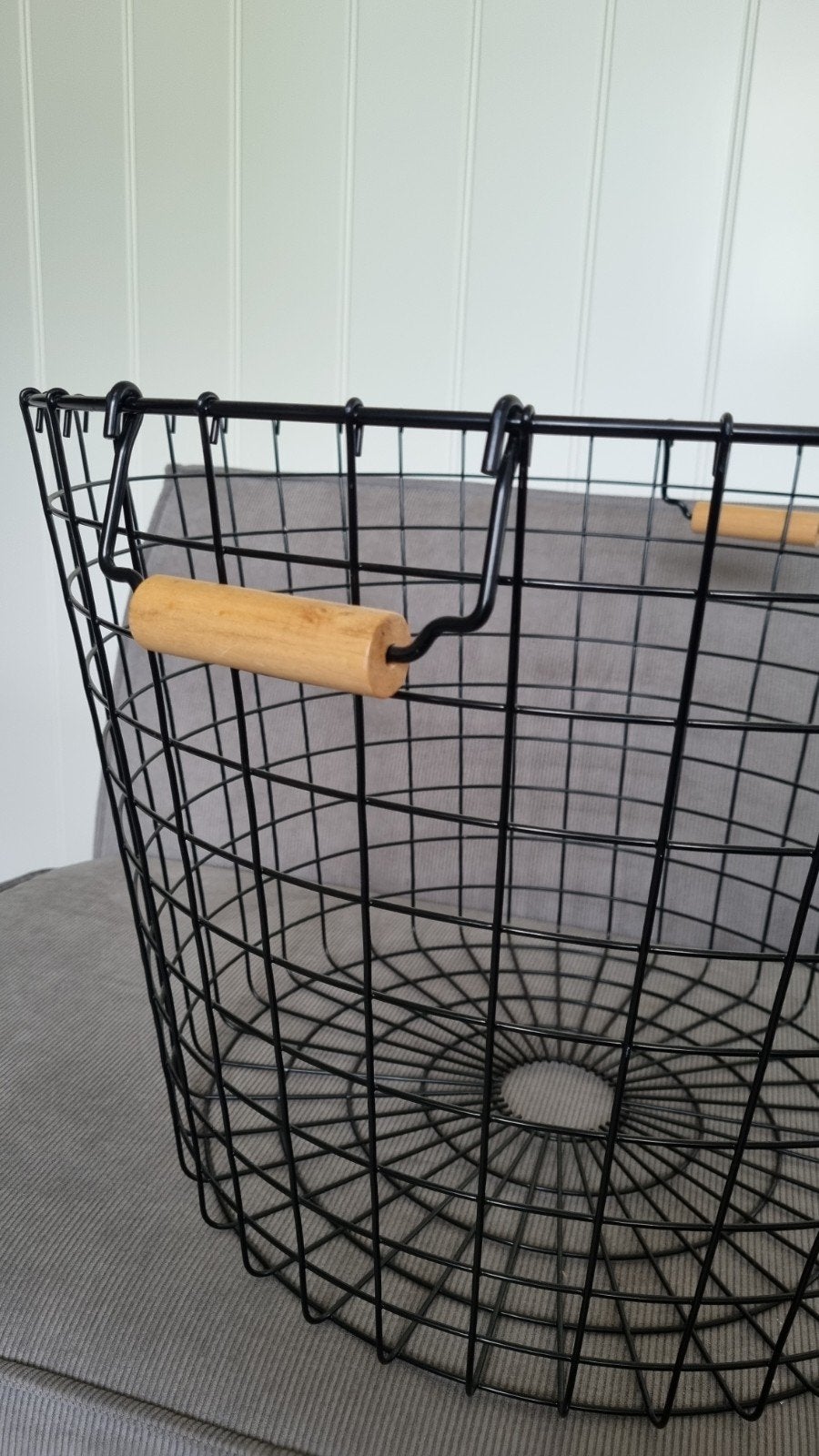 IKEA draadmand zwart metaal rond mand, Ophalen, Zo goed als nieuw, Rond, Overige materialen