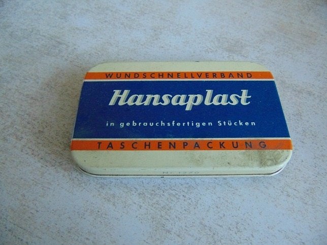 Vintage Blikje Hansaplast Pleisters, Ophalen of Verzenden, Zo goed als nieuw, Overige, Overige merken