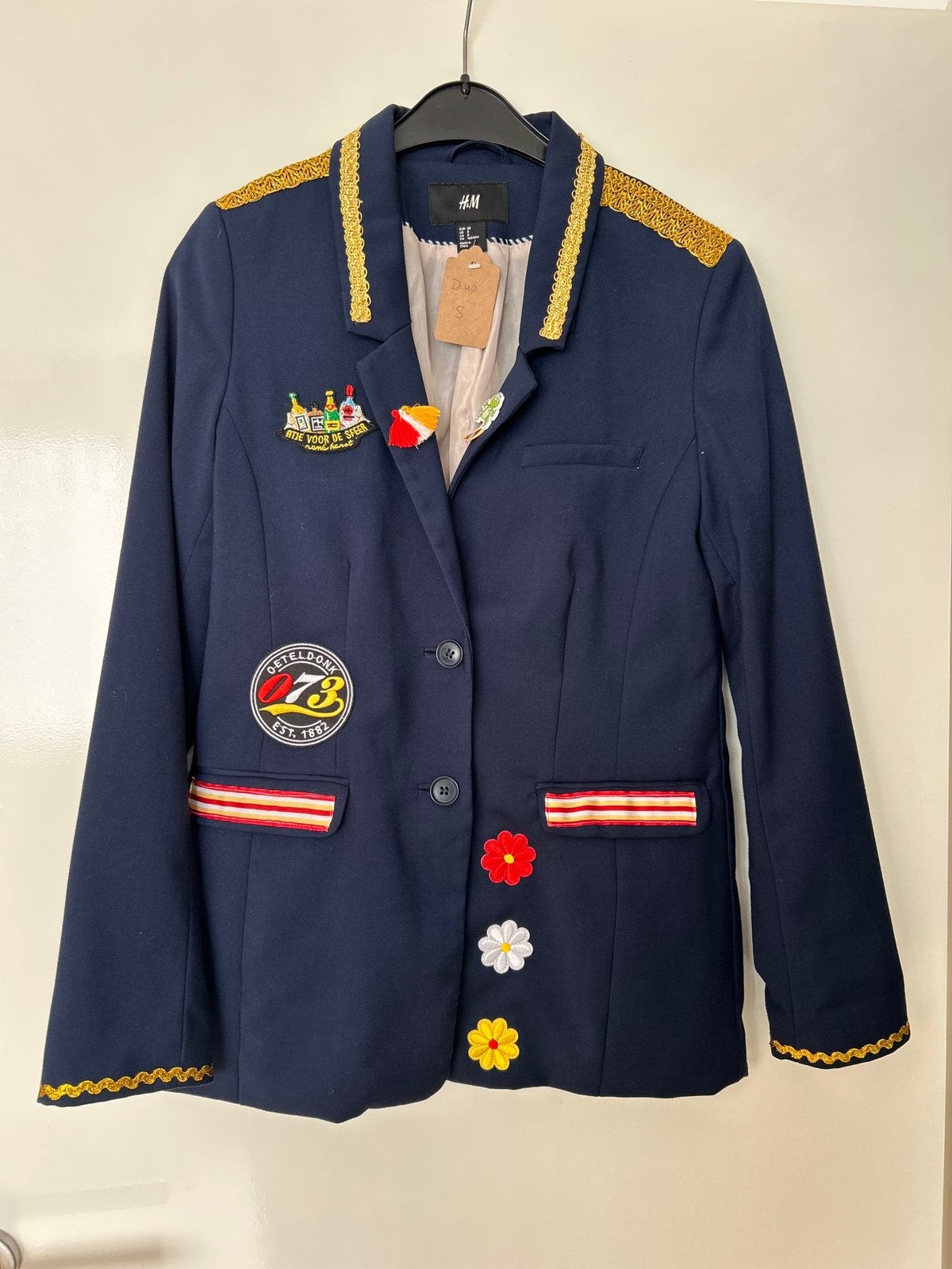Oeteldonk dames jasje - Maat M, Ophalen of Verzenden, Zo goed als nieuw, Maat 38/40 (M), Carnaval