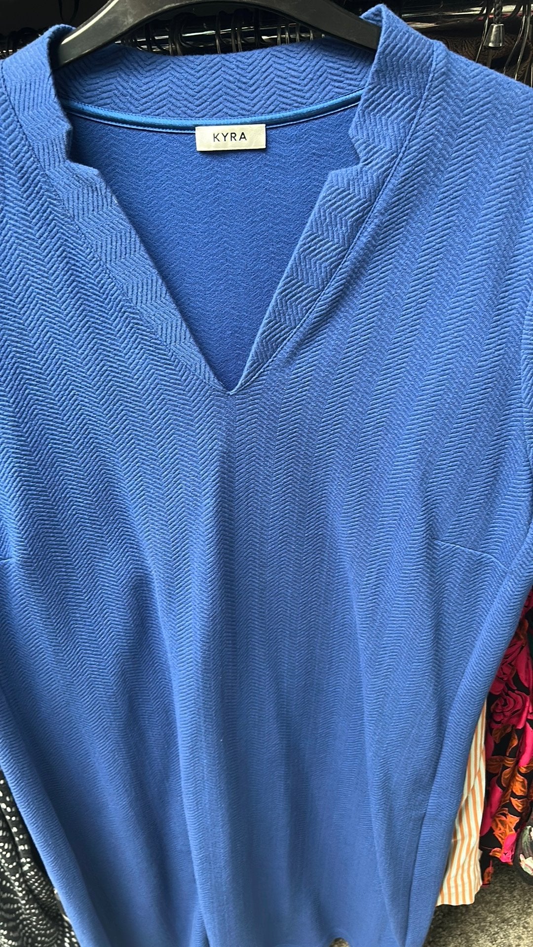 Kyra tuniek maat 46, Ophalen, Zo goed als nieuw, Maat 46/48 (XL) of groter, Blauw