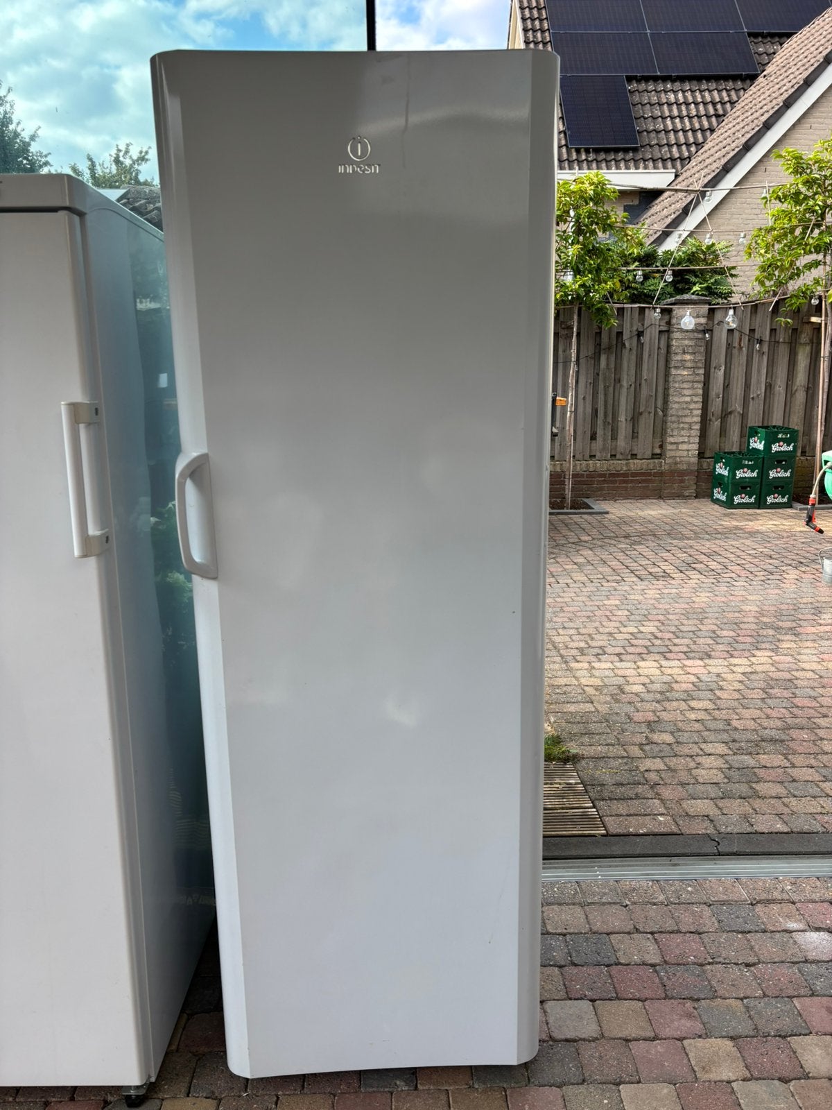 Indesit hoge vrieskast, Ophalen, Zo goed als nieuw, 60 tot 90 cm, 160 cm of meer