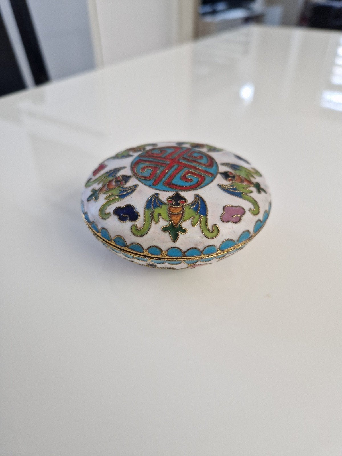 Mooie Chinese Cloisonné Doosje, Ophalen of Verzenden