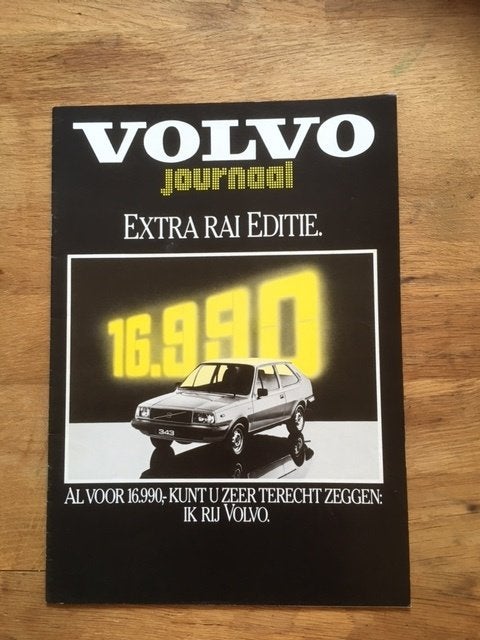Volvo Journaal Extra RAI Editie - Volvo 343/345 DLS   NL, Gelezen, Volvo, Volvo, Ophalen of Verzenden