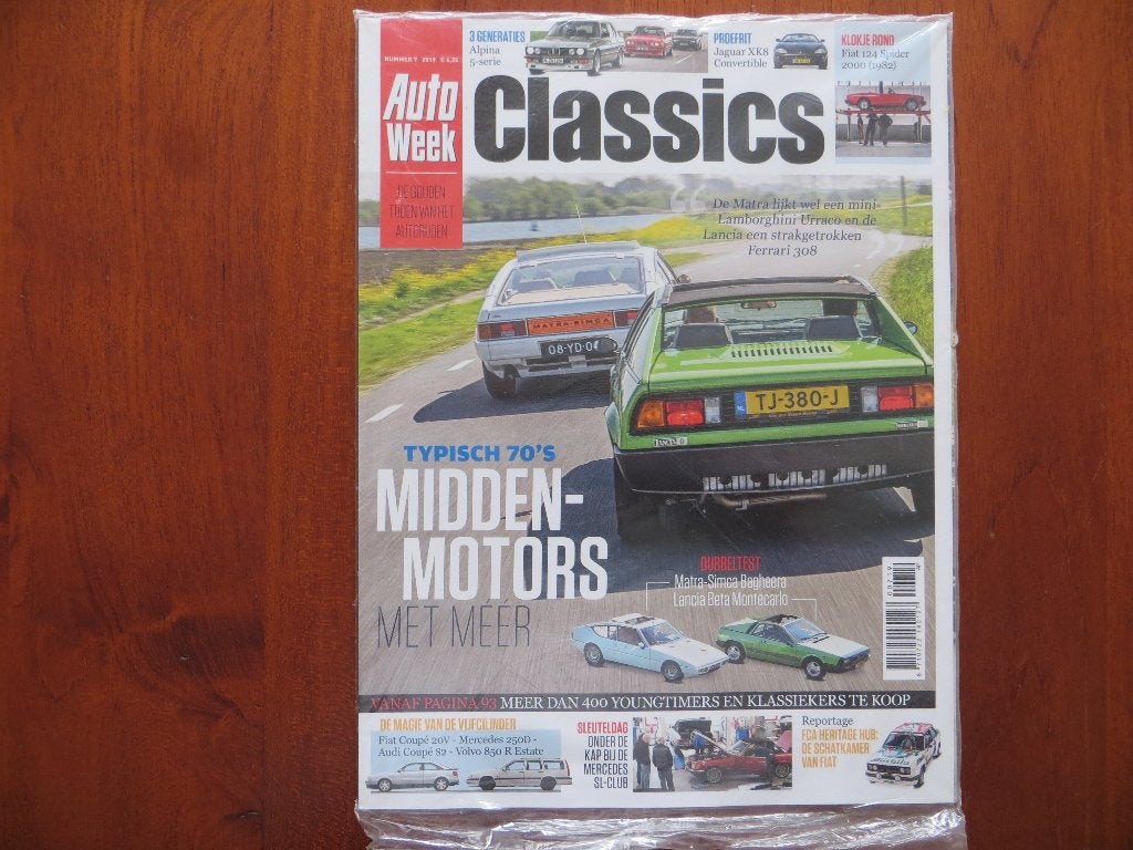 Autoweek Classics 7 2019 Matra Simca Bagheera, Lancia Beta M, Ophalen of Verzenden, Nieuw, Overige merken