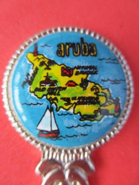 (A2857)  Aruba landkaart, Ophalen of Verzenden, Gebruikt, Overige materialen, Bestek