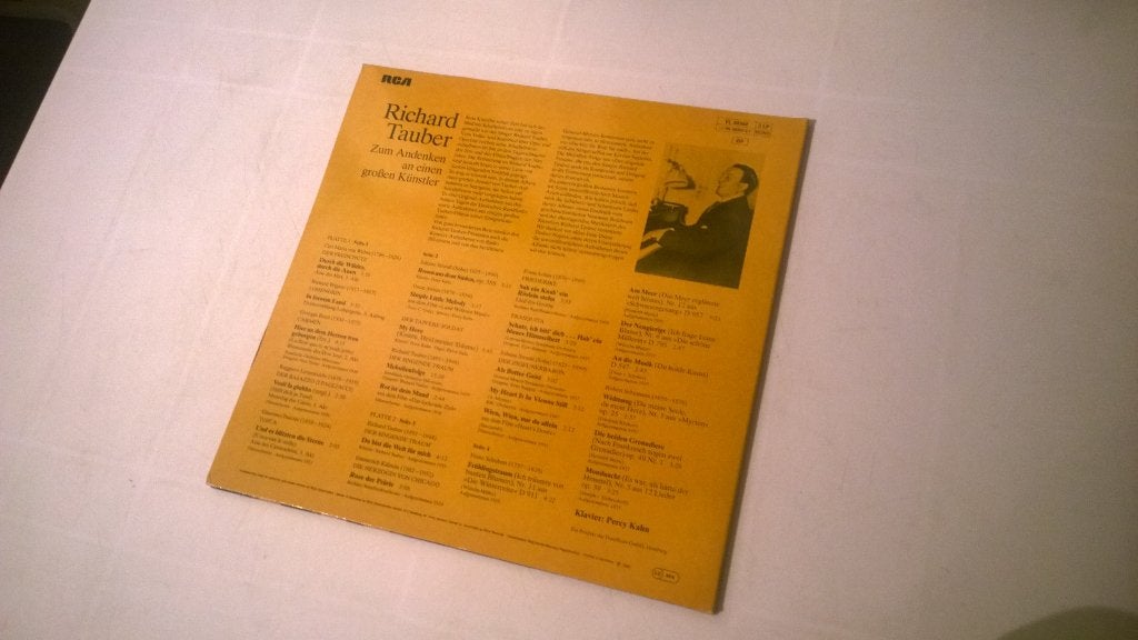 Richard tauber ‎– zum andenken an einen grossen kunstler, Ophalen, Gebruikt, Inclusief binnenhoes, Opera of Operette
