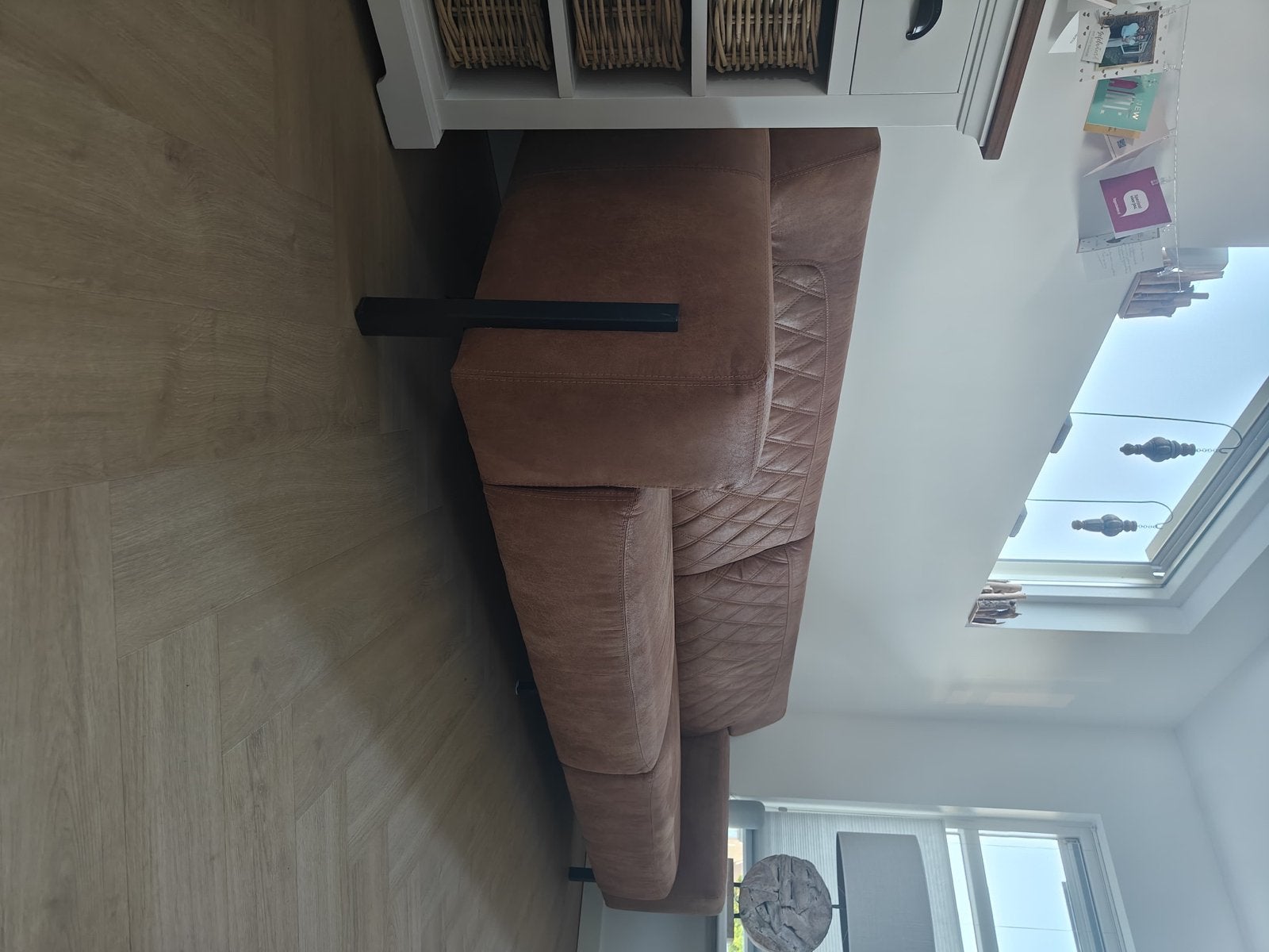 Comfortabele bank, 295 cm breed, zeer goede staat, Huis en Inrichting, Banken | Bankstellen, Ophalen, 250 tot 300 cm, Leer, Driepersoons