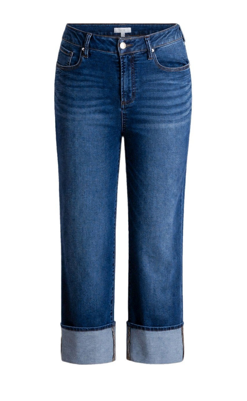 Yest Curve 7/8 Cropped Jeans Tine Maat 48 (1), Blauw, Yest Curve, Maat 46/48 (XL) of groter, Nieuw