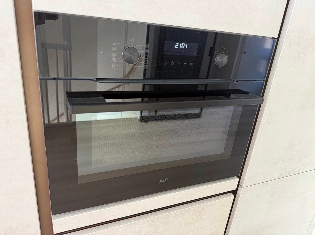 AEG Combi-oven met magnetronfunctie - Inbouw 1 keer gebruikt, Ophalen, 45 tot 50 cm, 60 cm of meer, Inbouw