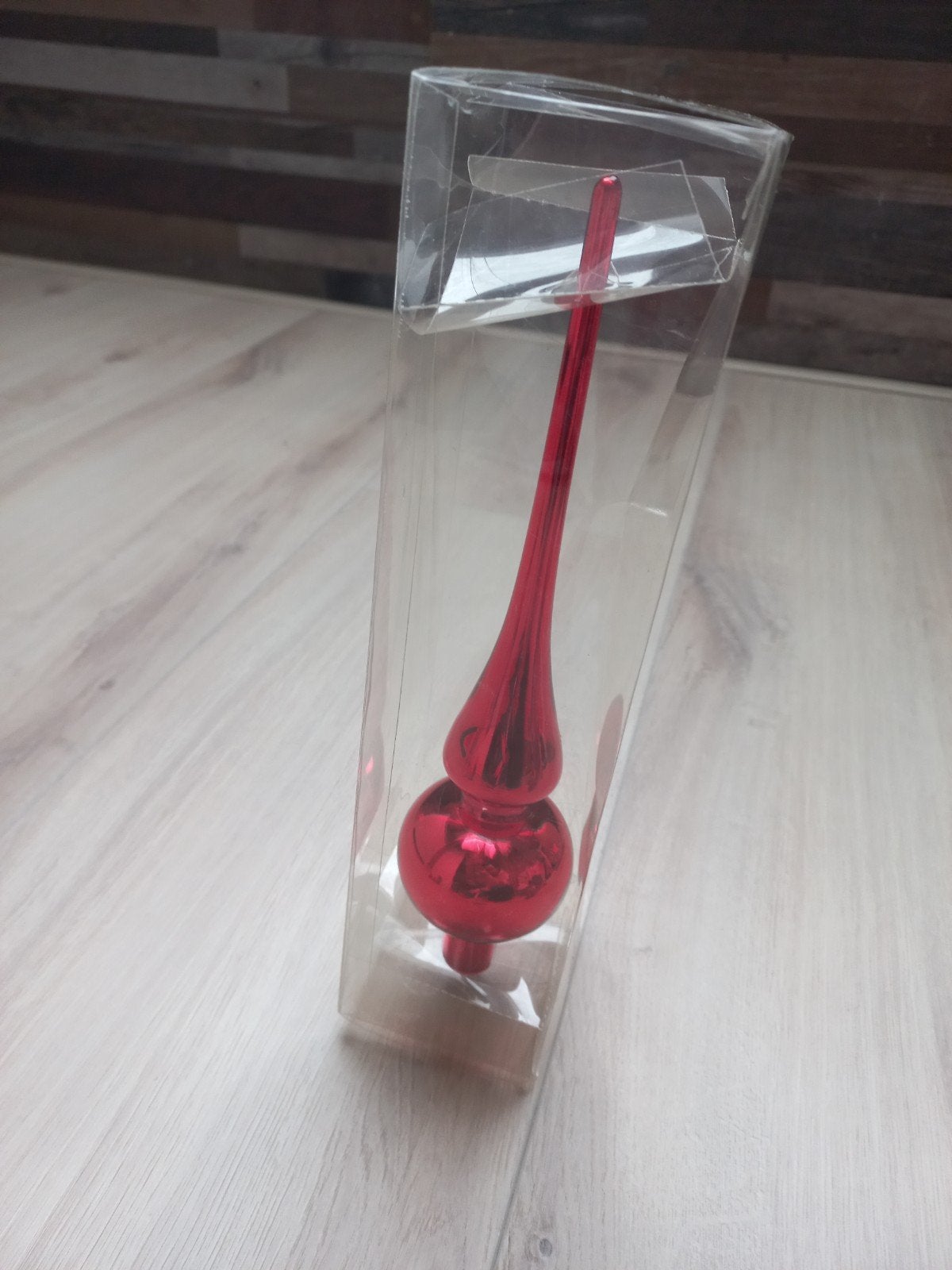 Rode piek 26cm glas, Ophalen of Verzenden, Gebruikt
