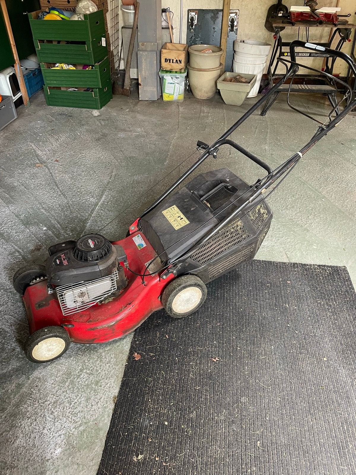 Briggs & Stratton XC35 benzine grasmaaier, Ophalen, Gebruikt, Benzine-grasmaaier