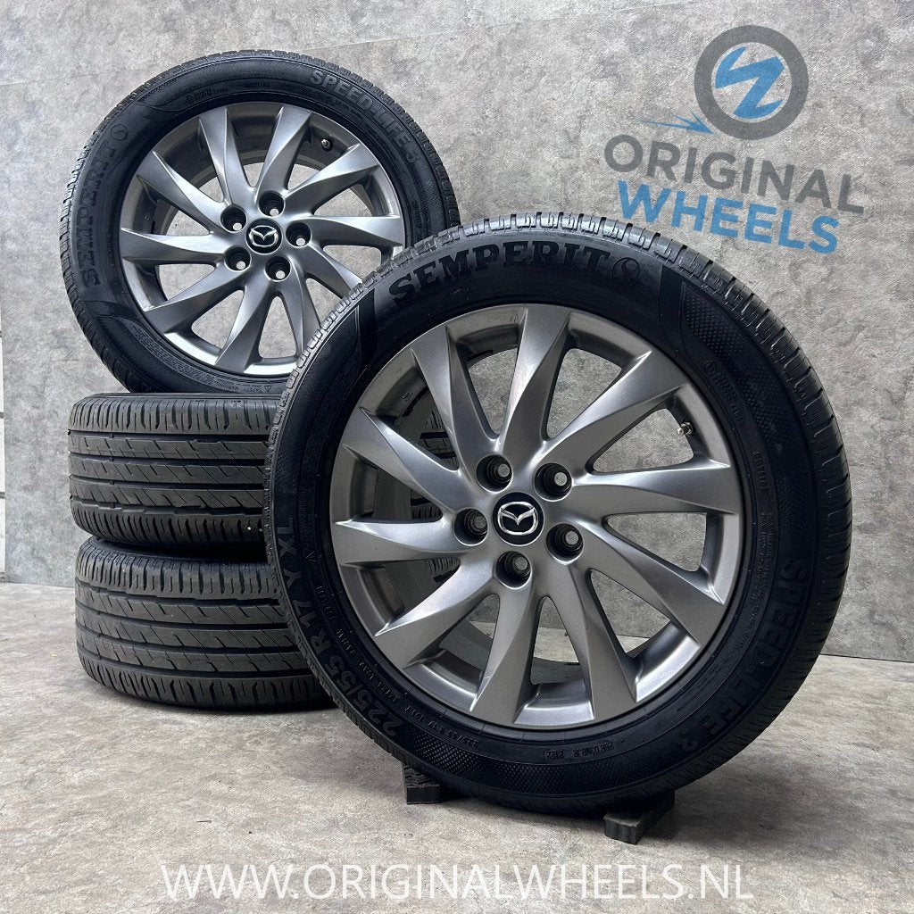 17 inch originele velgen + zomerbanden Mazda 6 9965497070, Auto-onderdelen, Banden en Velgen, Gebruikt, Banden en Velgen, 17 inch
