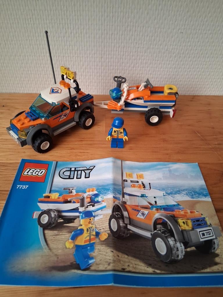 Lego city Kustwacht jetski 7737 complete set met boekje, Ophalen of Verzenden, Zo goed als nieuw