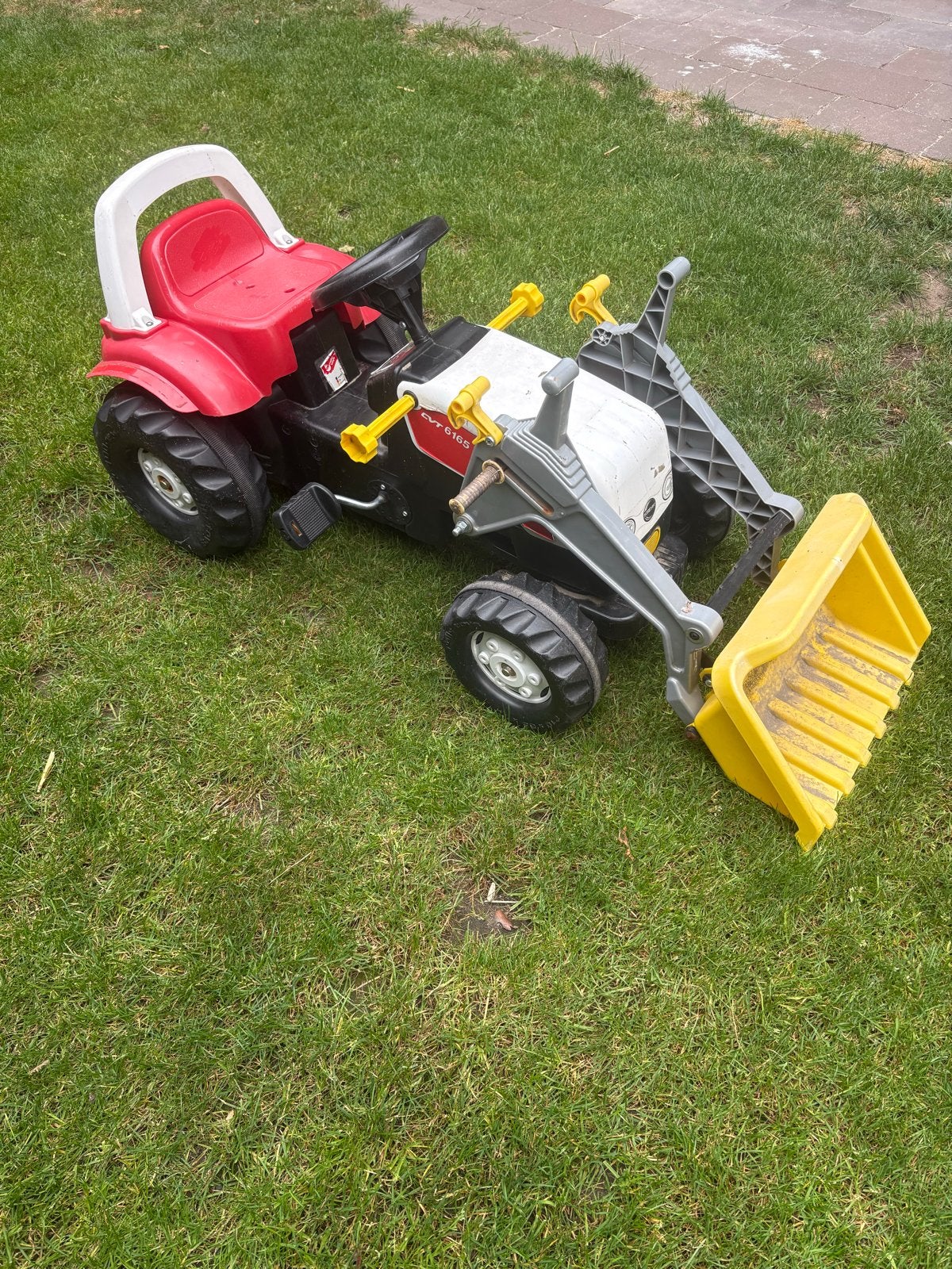 Stoere rode traptractor met voorlader - Gebruikt, Kinderen en Baby's, Ophalen, Gebruikt, Trapvoertuig