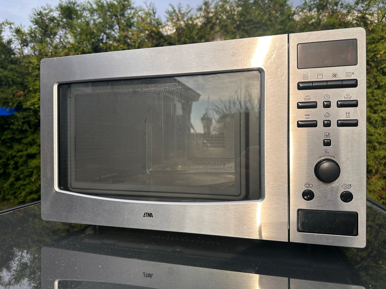 RVS Etna Magnetron - Ook geschikt voor inbouw, Ophalen, Gebruikt, 60 cm of meer, Grill