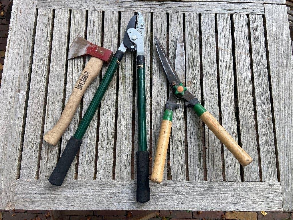 Set Takkenschaar - Heggenschaar - Bijl, Ophalen of Verzenden, Gebruikt, Minder dan 20 mm, Skandia