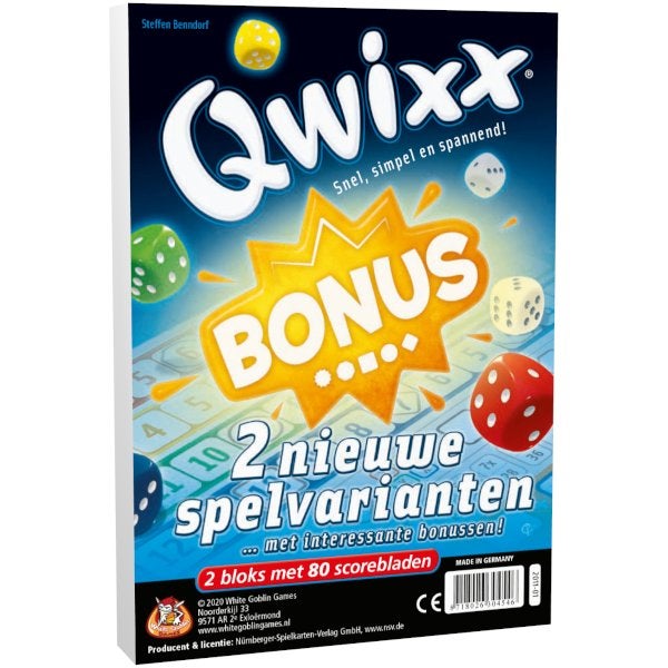 Qwixx Bonus Scorreblokken White Goblin Games Dobbelspel, White Goblin Games, White Goblin Games, White Goblin Games, Nieuw