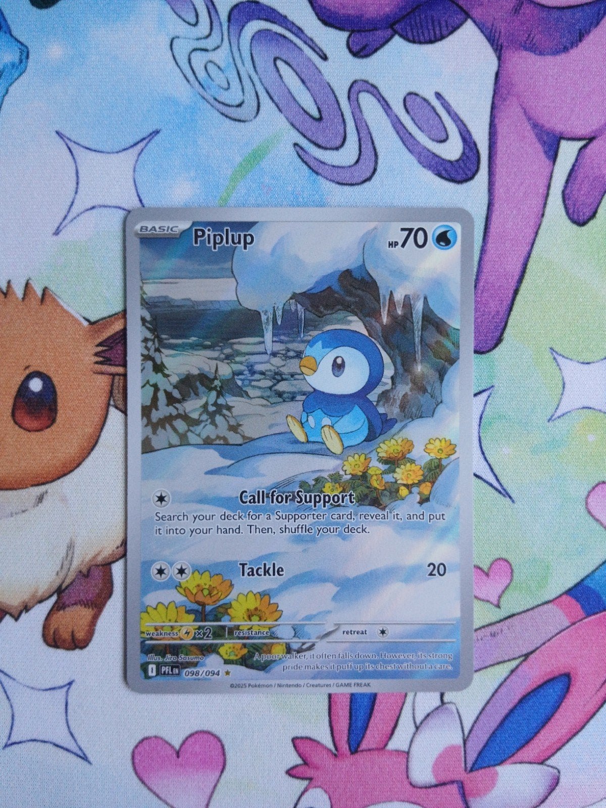 Piplup #098 Pokémon Phantasmal Flames, Hobby en Vrije tijd, Verzamelkaartspellen | Pokémon, Verzenden, Nieuw, Losse kaart, Foil