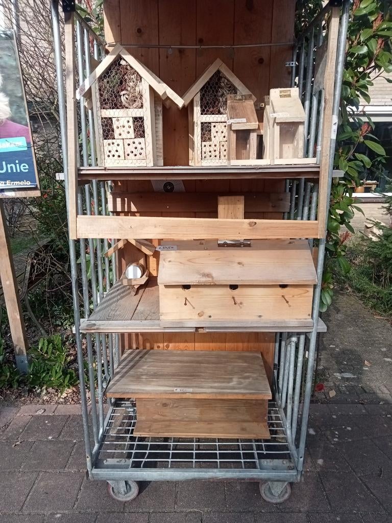 Insecten hotellen, vogelhuizen en meer! Alles 25% korting!, Minder dan 60 cm, 110 cm of meer, Nieuw, Ophalen of Verzenden