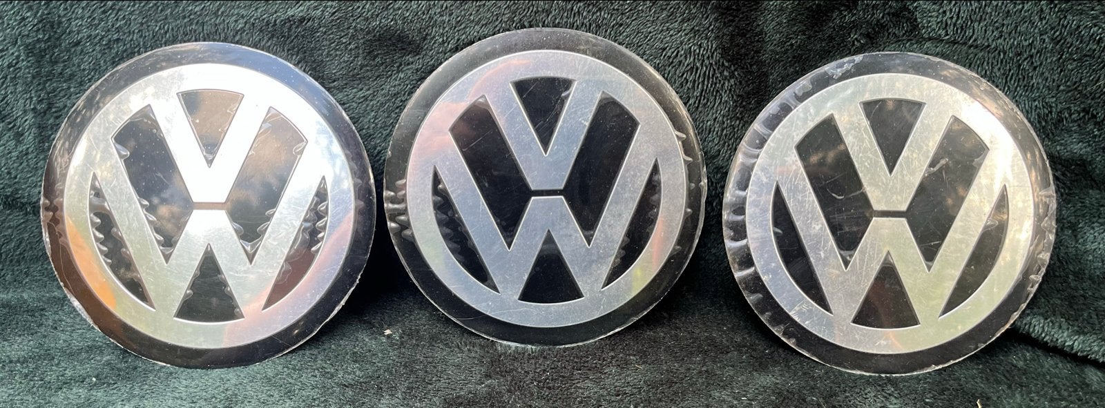 3x Volkswagen VW Logo Embleem Badges 11cm, Verzenden, Gebruikt