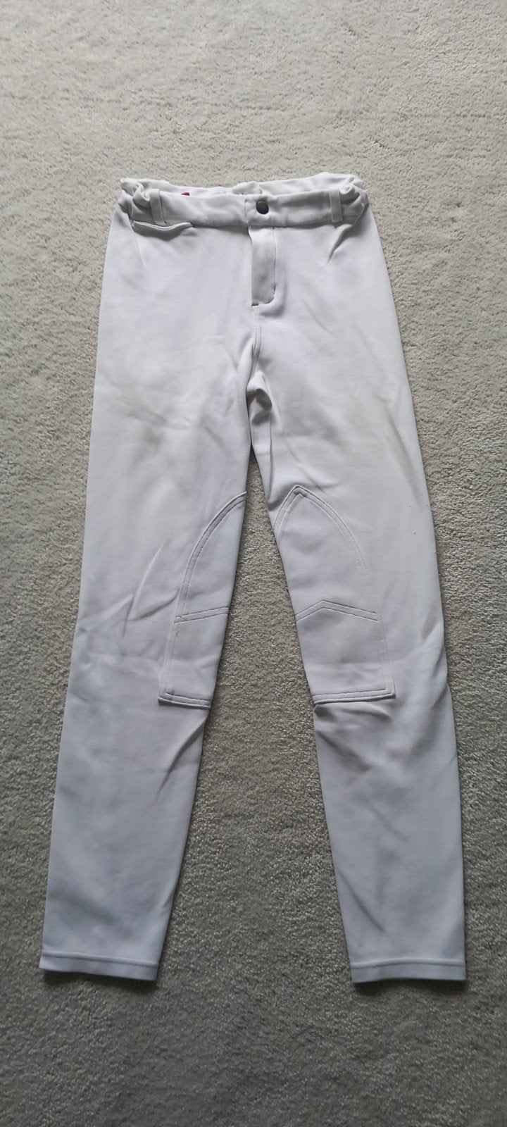 Witte rijbroek met kniestukken, Dieren en Toebehoren, Dames, Gebruikt, Dressuur, Fouganza