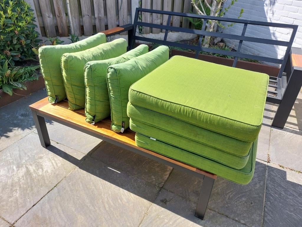 Kussenset voor Loungeset, 4 zitkussens en 4 rugkussens, Ophalen, Gebruikt