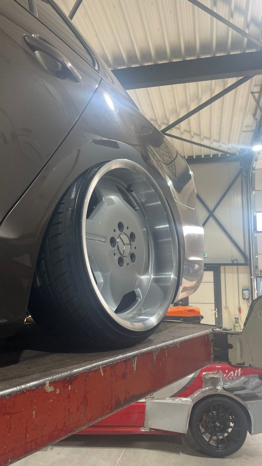 Mercedes monoblock AMG style 5x112 18 inch breedset, Auto-onderdelen, Banden en Velgen, Ophalen, 18 inch, Gebruikt, Banden en Velgen