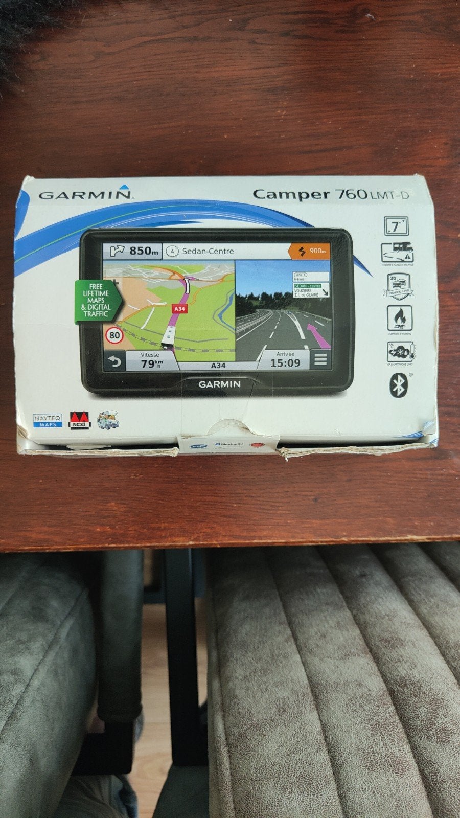 Te koop Garmin camper 760 LMT-D NAVIGATIE, Ophalen of Verzenden, Gebruikt