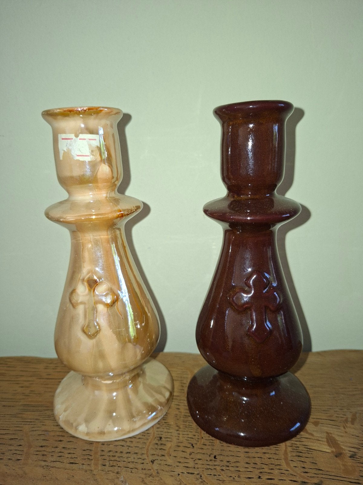 Servische orthodoxe kandelaars, Ophalen, Beige, Overige materialen