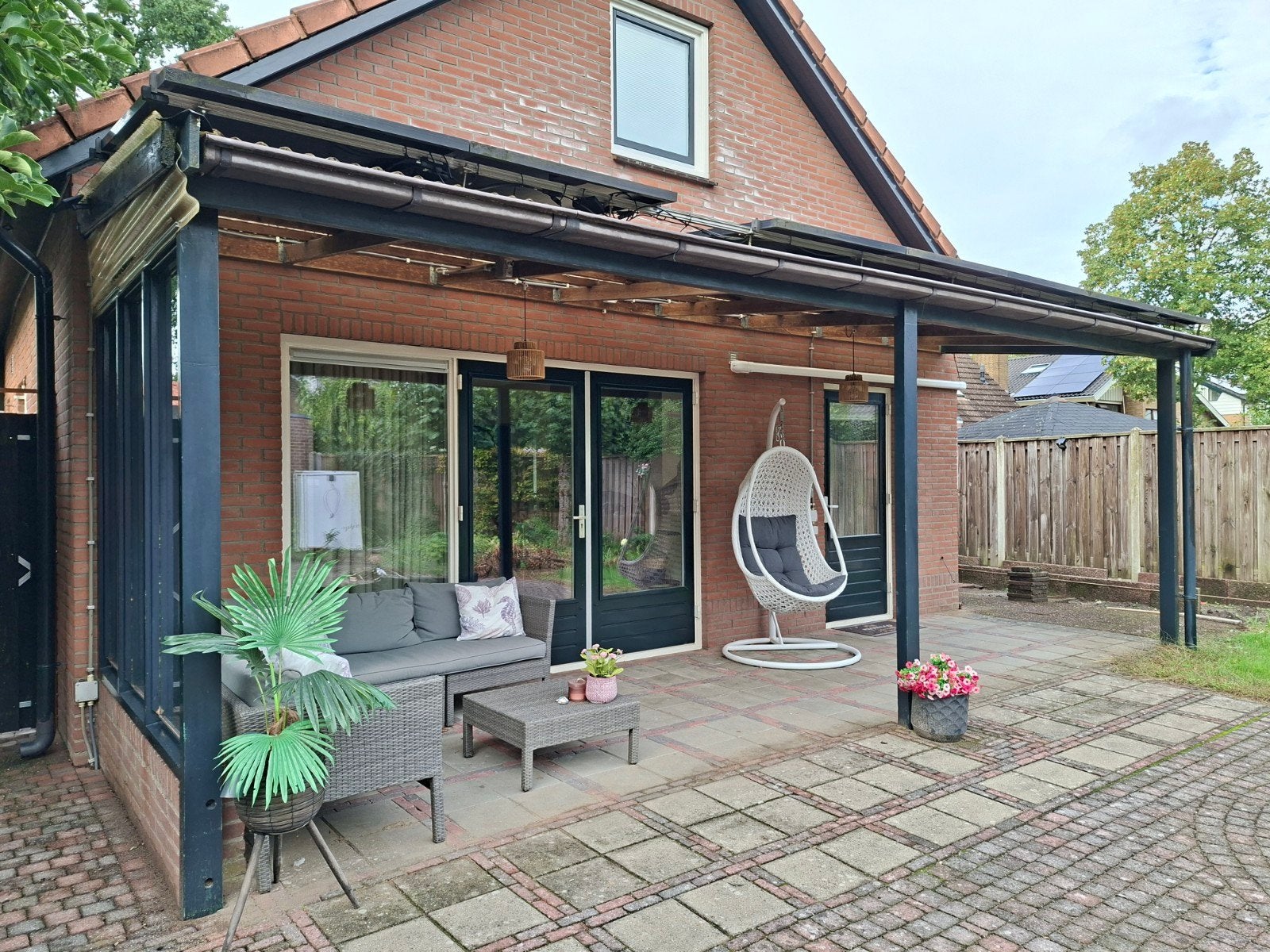 Veranda overkapping met zijramen hardhouten frame, Ophalen, Gebruikt, Veranda