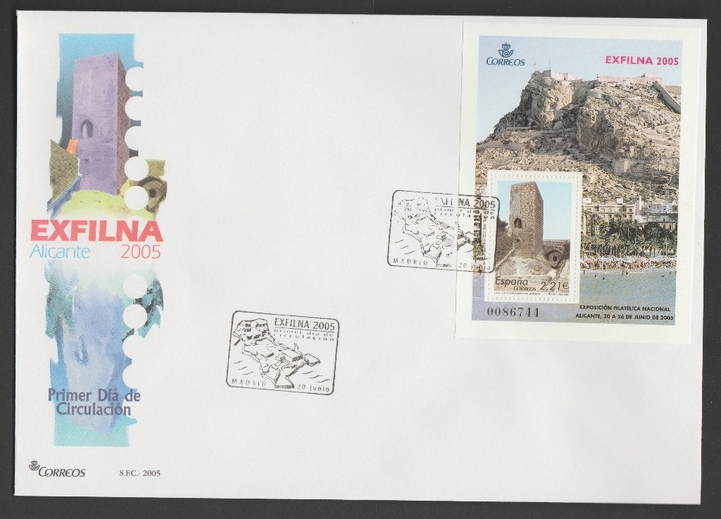 Spanje - FDC Michelnr 4056 - Santa Barbara vesting Alicante, Verzenden, Postfris