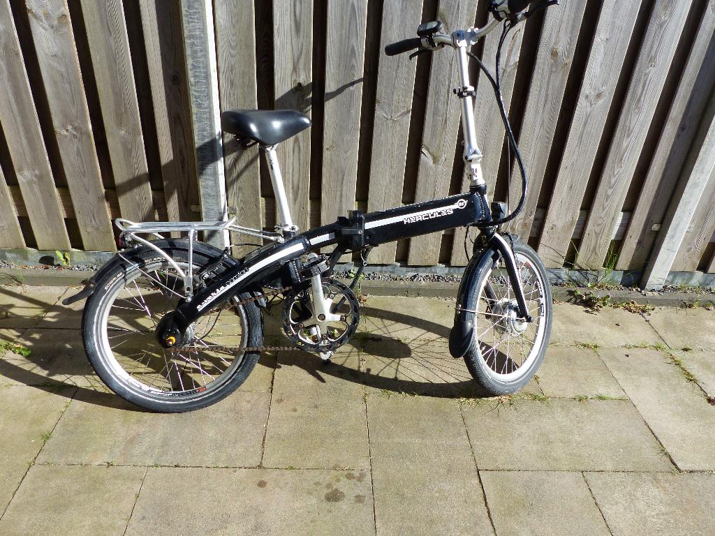 Fiets (Vouw), Fietsen en Brommers, Fietsen | Vouwfietsen, Terugtraprem, Gebruikt, 14 tot 16 inch, Versnellingen