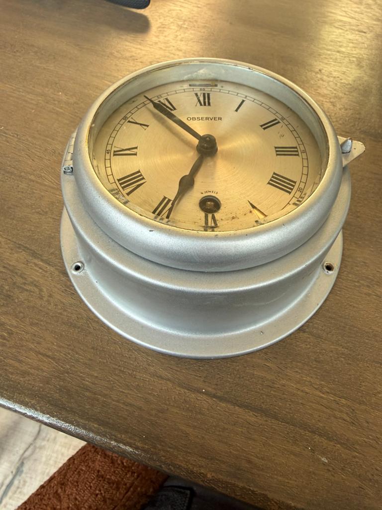 Vintage Observer Scheepsklok - 15 cm Rond, Ophalen of Verzenden