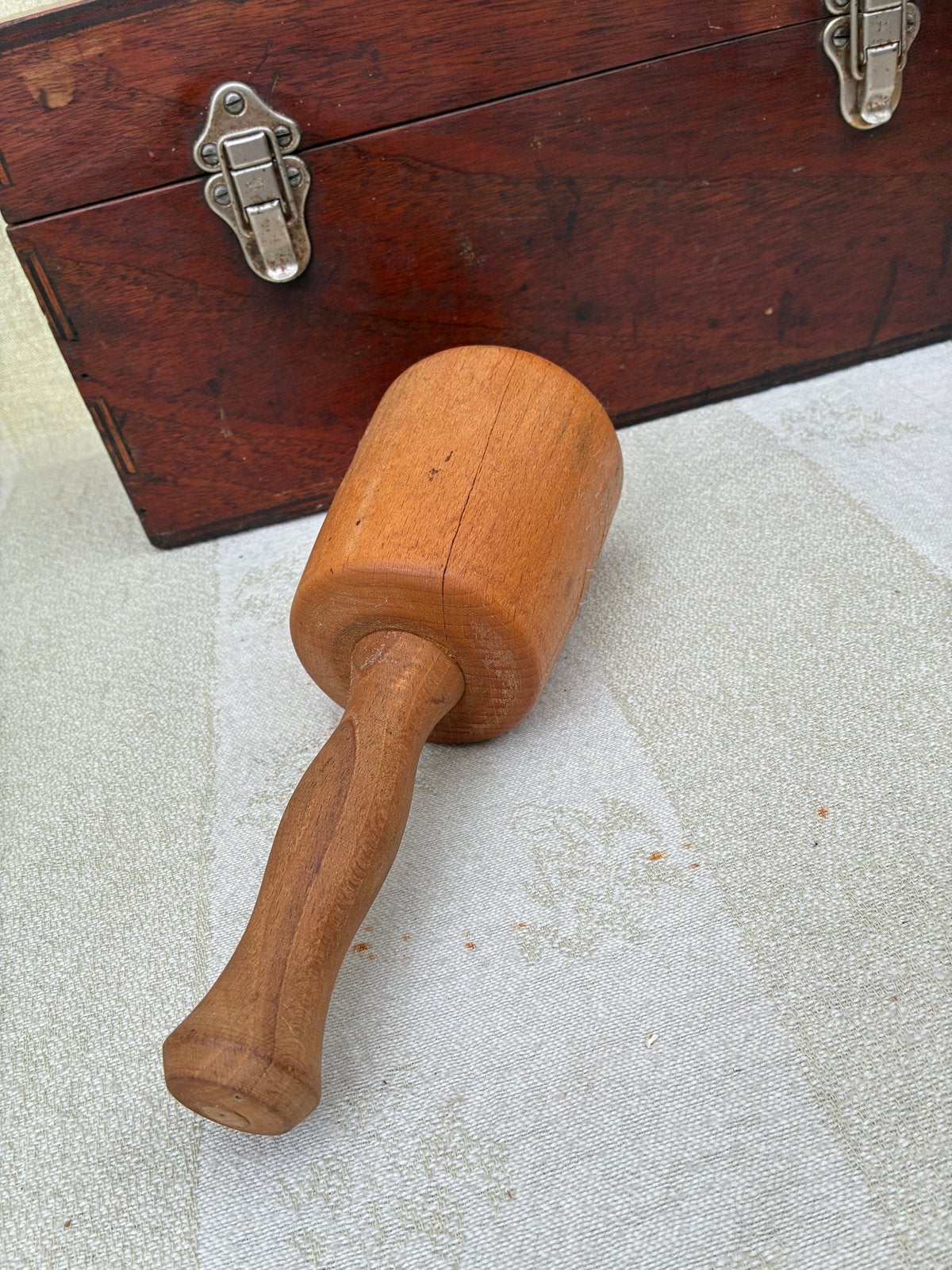 Nooitgedagt houten fleshamer / beeldhouwersklopper, Doe-het-zelf en Verbouw, Ophalen of Verzenden, Gebruikt, Hamer, Nooitgedacht