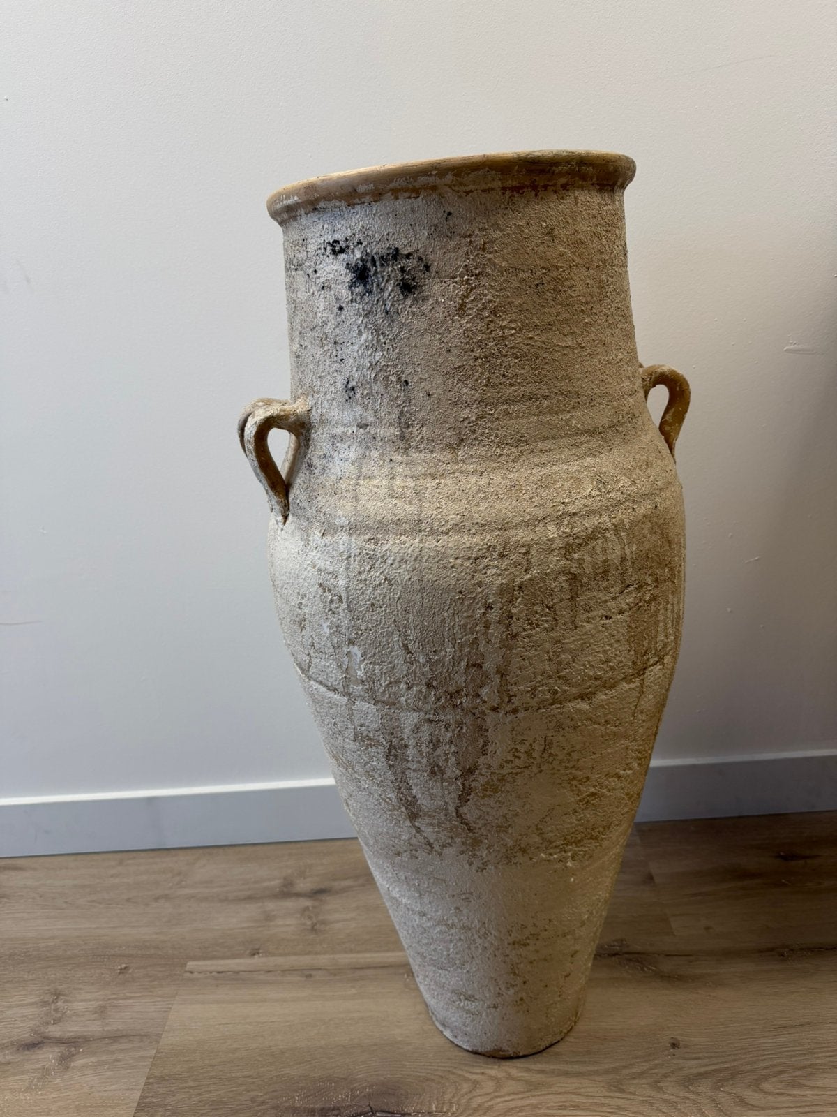 Grote antieke terracotta pot -met oren 90 cm hoog, Antiek en Kunst, Ophalen