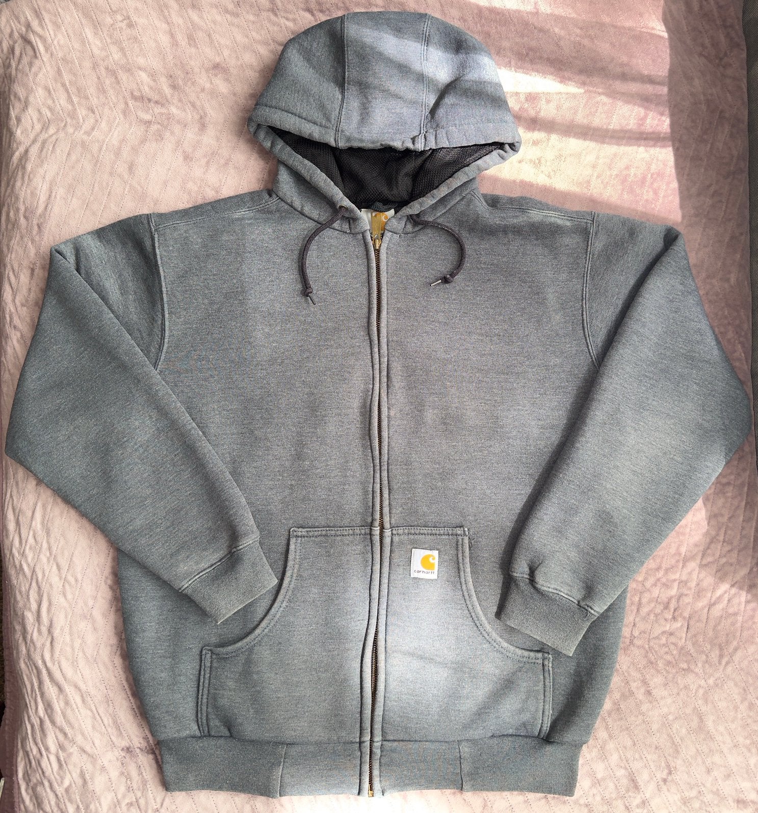 Vintage Carhartt Heavyweight Zip Up Hoodie, Kleding | Heren, Ophalen of Verzenden, Zo goed als nieuw, Maat 56/58 (XL), Grijs